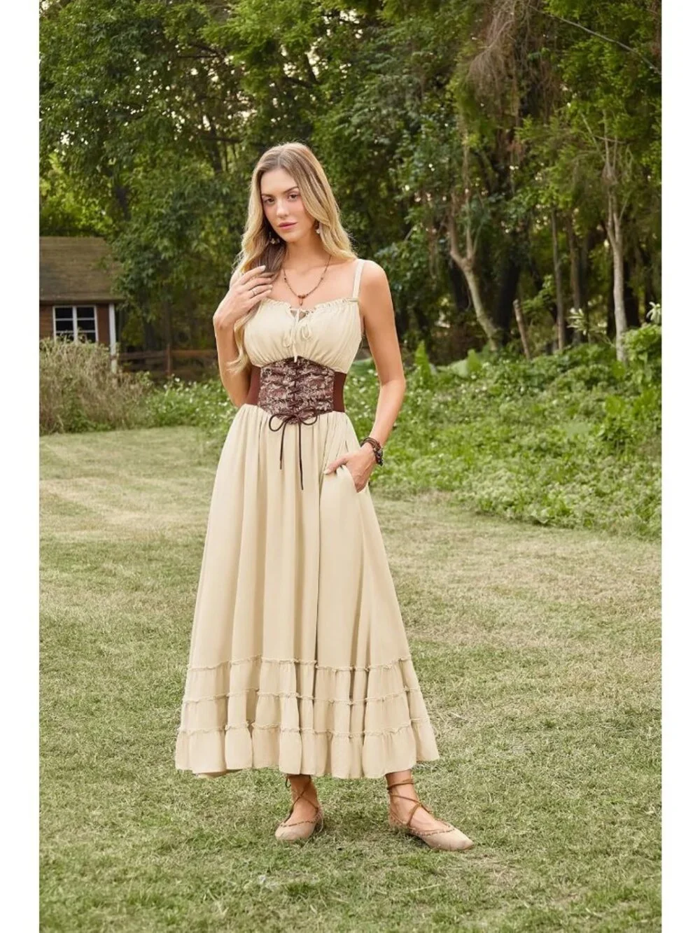 Renaissance Style Wide Elastic Corset Belt for Women - Fashionable Waist
